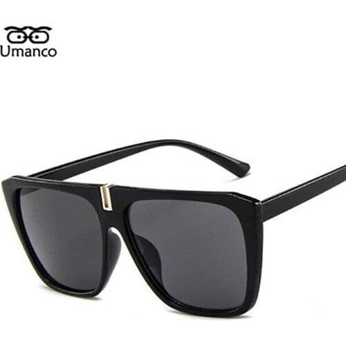 Umanco 2021 Big Size Square Sunglasses For Women Men PC Frame AC Lens Designer Brand Beach Travel Accessories Shades Gifts