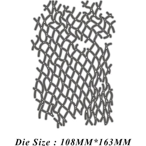 2021 New Fishnet Grid Metal Cutting Dies DIY Scrapbooking Embossing Paper Photo Stamps Crafts Template Mould Stencils