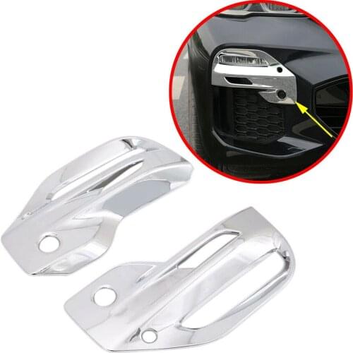 Chrome Front Foglight Fog Light Lamp Cover Trim Frame Protector Fit For BMW X5 G05 2019 2020 Accessories