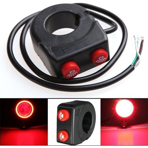7/8'' 22mm Motorcycle Bike Handlebar On Off Button Head Spot Fog Light Switch