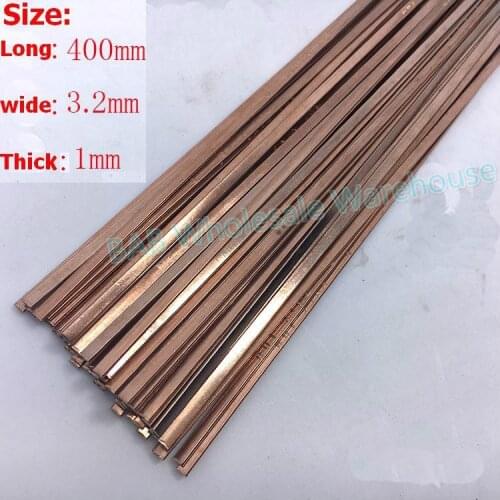 3.2X400X1.0mm flat silver electrode low temperature copper welding rod BCu93P 10pc/bag/bccup-2