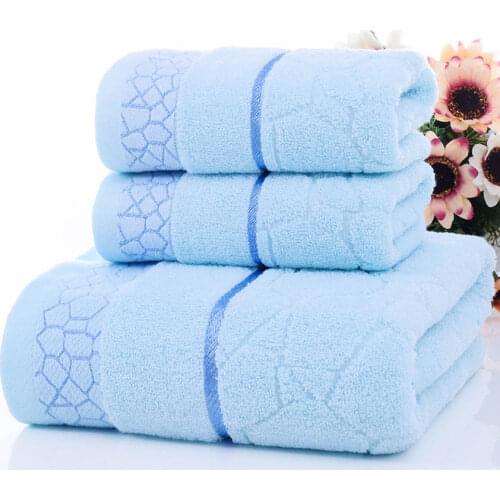 Geometric Towels Set Comfortable 100% Cotton Bath Thick Cotton Shower Bathroom Home Spa Face Towel Towels For Adults Handtuch