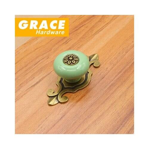 Modern New Fashion Ceramic Handle European Wardrobe Door Furniture Cabinet Drawer(L:74mm)