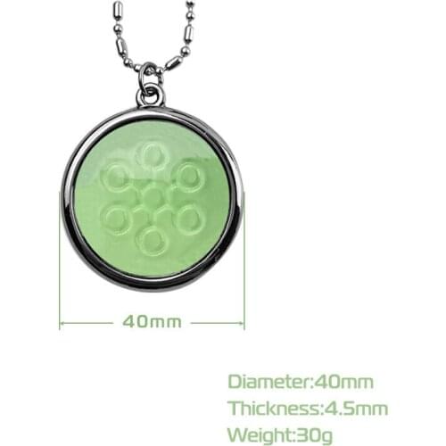 Glass Quantum Science Scalar Energy Pendant Bio Disc 5000+ Ions Necklace for Men Woman Health Jewelry