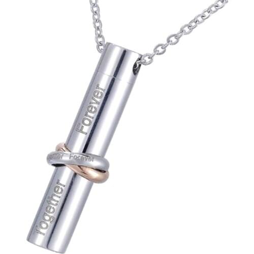 Together Forever Engrave Urn for Ashes Keepsake Urns Cremation Jewelry Cremation Urn Necklace for Pet/Human Ashes Necklace