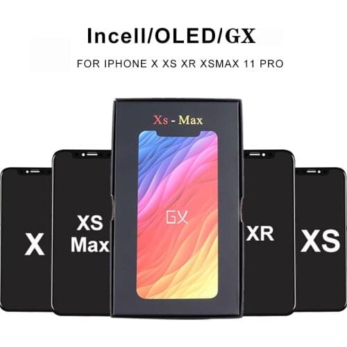 GX Pantalla OLED Incell LCD Display For iPhone X XS LCD Display Touch Screen Digitizer Assembly For iPhoneX 11 Pro XSMax XR