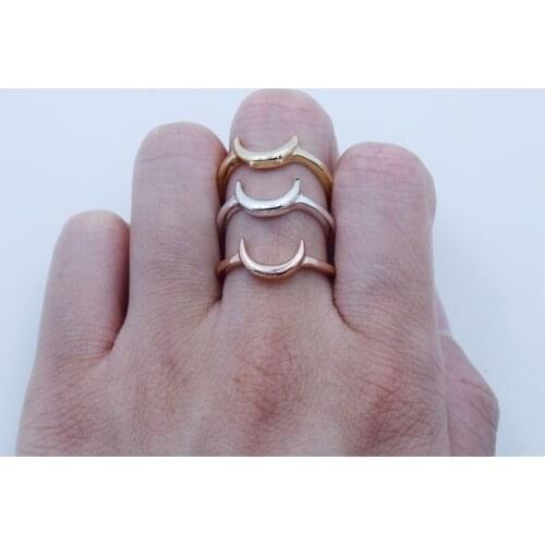 10pcs Korean Version Sweet Lovely Moon finger Ring Simple Fashion Jewelry Gift For Women Girl