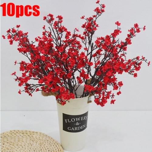 10pcs Rose Pink Silk Peony Artificial Flowers Bouquet Head And Cheap Fake Flowers For Wedding Home Decoration