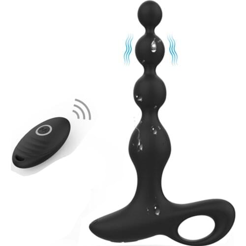 10 Speed Vibrating Male Prostate Massager Anal Beads Plug Vibrator Butt Plug Female Clitoris Stimulator Anal Sex Toy For Adult