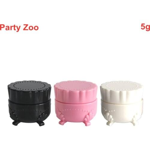 300 X 5ml White/Black/Pink Empty Cosmetic Jar for Eye Cream Small Plastic Jar Portable Travel Cream Box Refillable Skin Care Jar