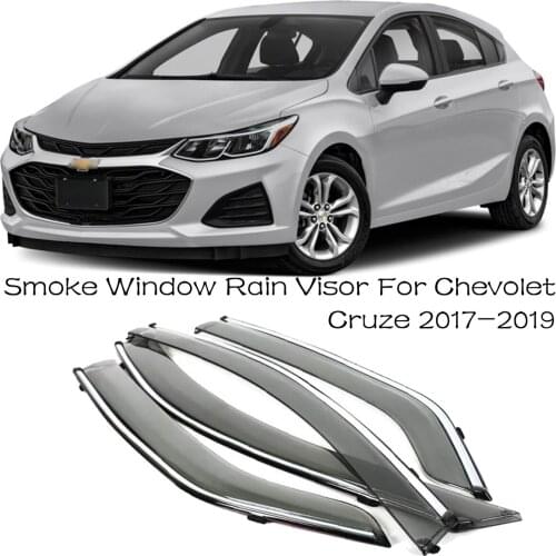 4pcs Blade Side Windows Deflectors Door Sun Visor Shield For Chevrolet Cruze 2017-2019