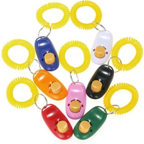New Pet Dog Training Clicker Pet Sound Training Device Trainer Aid Wrist Clicker Tool For Most Pet 7 Pack