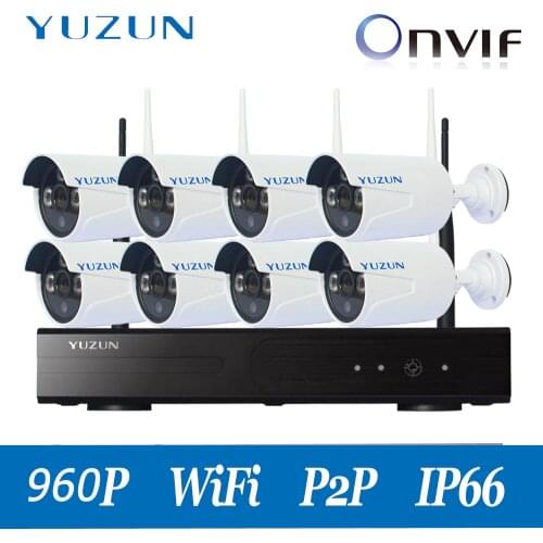 960P wifi cctv kits 8ch wirelsssIP Video Security CCTV kits Camera WIFI Surveillance System outdoor indoor cascade mode