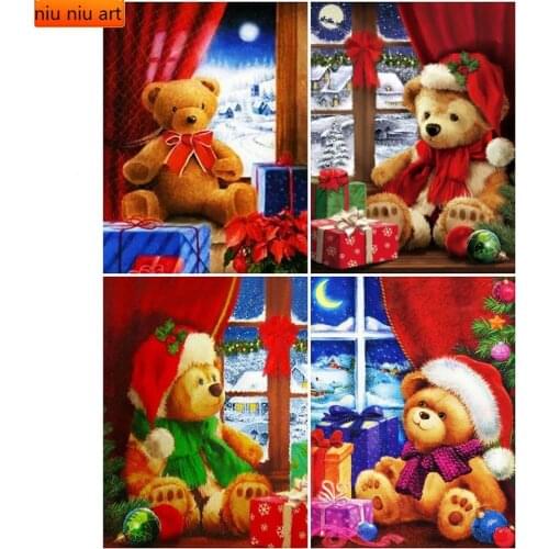 5D DIY Diamond Embroidery New Arrival Bear Cross Stitch Diamond Painting Christmas Cartoon Childrens Gifts Home Decor