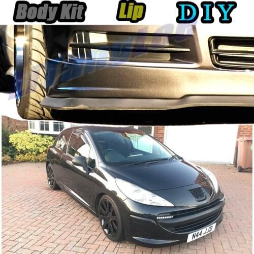 Car Bumper Lip Front Spoiler Skirt Deflector For Peugeot 207 / CC 2006~2015 Tune Car Modified Body Kit VIP Hella Flush Lips