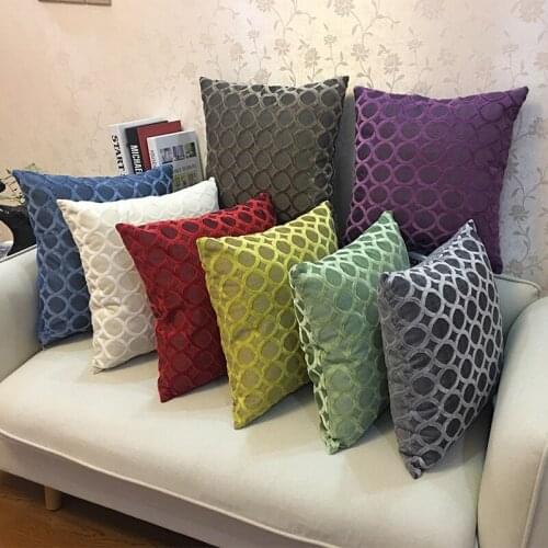 45*45cm Solid Color Lattice Throw Cushion Cover Home Decoration Sofa Bed Pillowcover Decorative Office Bedside Pillowcase 40799