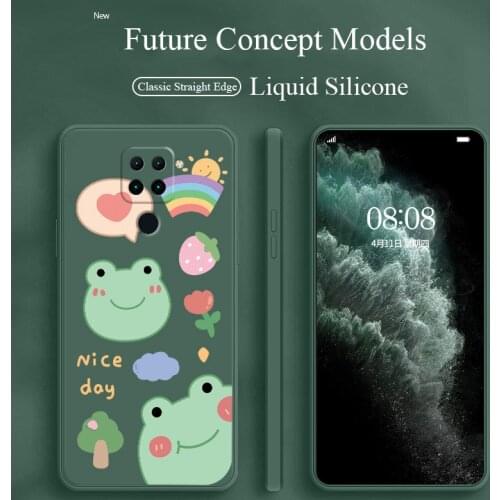 Big Head Frog Phone Case For Xiaomi Redmi Note 10 10S 9T 9 8 7 Pro MAX Redmi 9 9A 9T K40 K30 K20 Pro Liquid Silicone Cover
