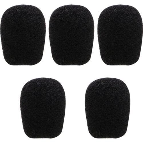 5Pcs/Lot Black Microphone Headset Foam Sponge Windscreen Mic Cover 30*20*8mm-M35