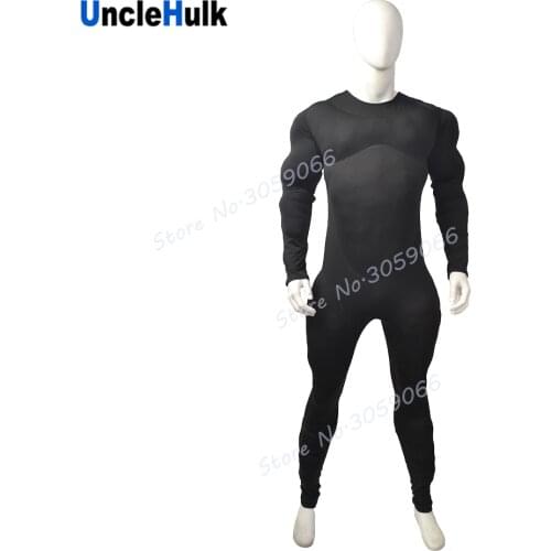 Black Big Muscle Suit - with bigger muscle than usual and a big belly - Santa Claus Inner Muscle Suit | UncleHulk