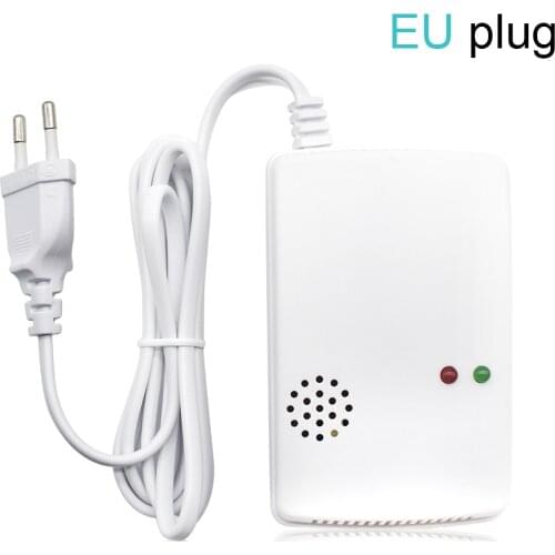 Combustible Gas Leak Detector Natural Gas Alarm Sensor Practical Home Security Lpg Leakage Detector 220V AC or 12V gas sensor EU