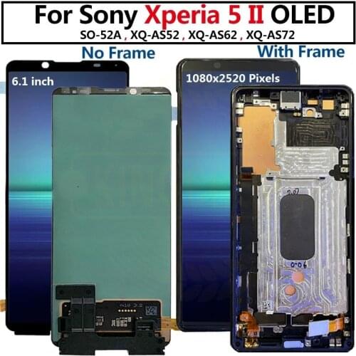 For Sony Xperia 5 II LCD Display Touch Screen Digitizer Assembly For Sony Xperia 5 II display SO-52A, XQ-AS52, XQ-AS62, XQ-AS72