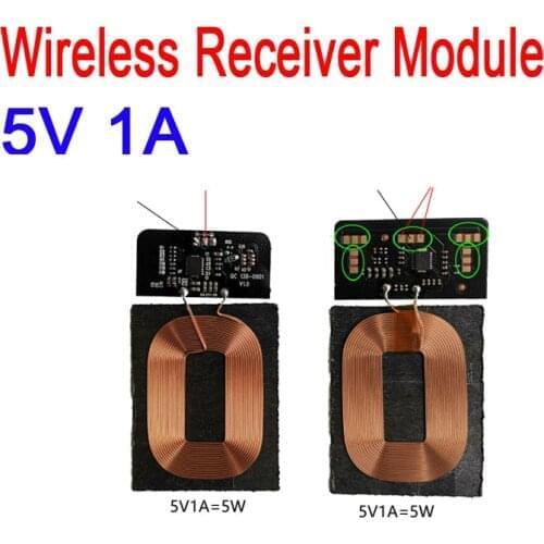 Dykb 5V 1A 5W Qi Wireless Charger Receiver Module Circuit Board + Coil Charging Universal TI chip DIY mobile phone battery