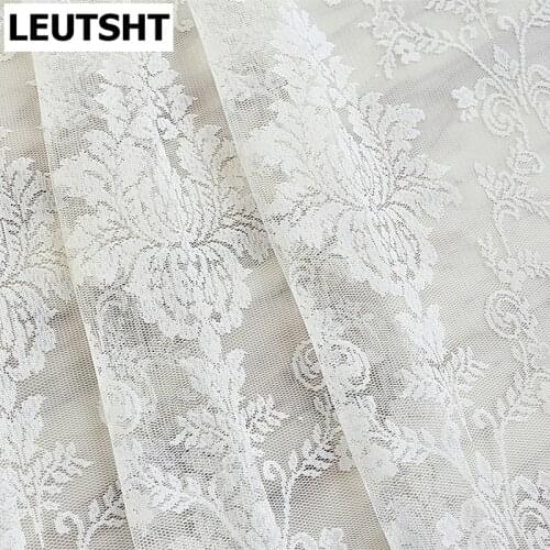 White Lace Tulle Curtains Sheer for Living Room Bedroom Window European Curtain Drapes