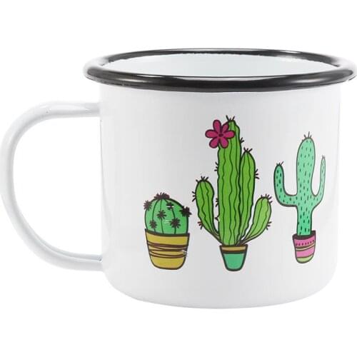 8CM caliber retro tea cup Classic Pure White Enamel Tea Crock Enamel coffee cup Beer mug Household multi-function enamel cup