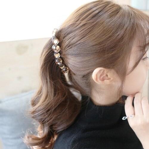 Korean Hair Accessories Shiny Crystal Barrettes Crystal Banana Clip Crystal Twist Clip Updo Crystal Ponytail Clip hair clip