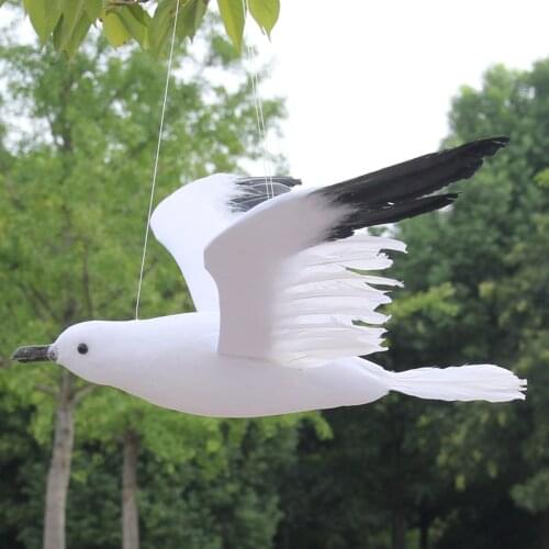 Flying Seagull Birds Statue Wall Sculpture Christmas Tree Holiday Party Decor Hanging Art Ornament