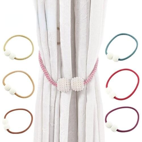 1Pc Magnets Curtains Clamps Curtain Holder Pompom Tieback Magnetic Clips Hanging Balls Tie Back Home Decoration Accessories