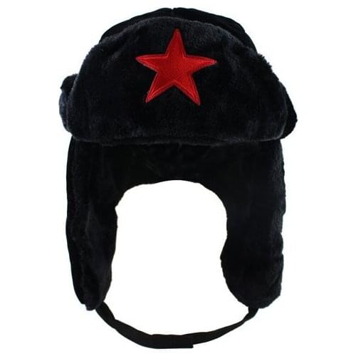 2019 new Men And Women Pentagram Lei Feng Winter Hat Aviator Outdoor Ear Flaps Bomber Cap Proof Trapper Russian Hat