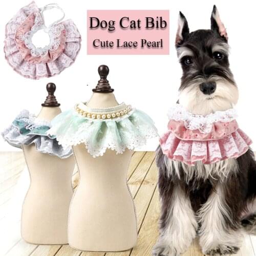 2020 New Arrival Fashion Dog Cat Bib with Bell Cute Lace Pet Bandana Cat Bandana Pet Bib Neckerchief Pet Supplies Decoration Hot