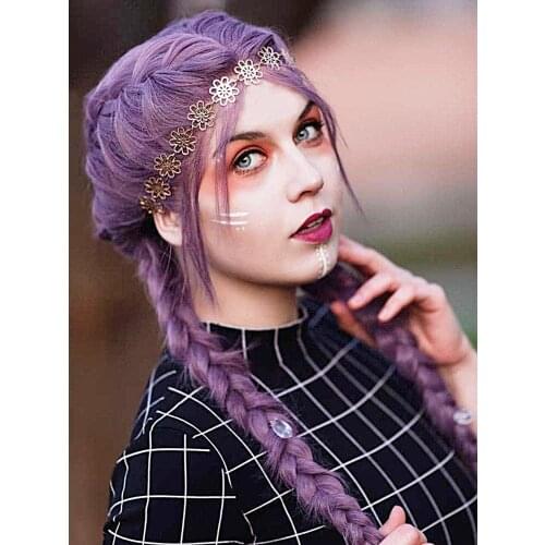 New Arrival Rainbow Braided Wigs Synthetic Lace Front Wigs Colorful Handmade Twist Braids Wigs With Baby Hair Heat Resistant Wig