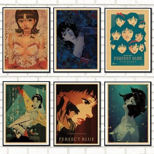 Posters and prints hot sale perfect blue Japanese anime classic manga movie art poster painting home decoration