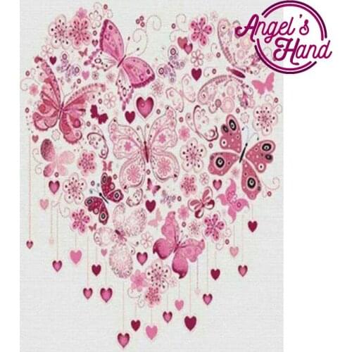 Full area highlight Needlework diamond embroidery pink butterfly 5d mosaic diamond painting fashion stickers pattern rhinestones