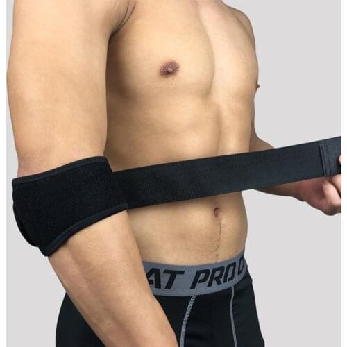Dayselect 1Pcs Black Adjustable Elbow Support Pads Elastic Bandage Tennis Elbow Support Protector Basketball Elbow Pad Brace