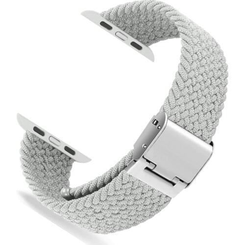 Adjustable strap for apple watch band 44mm 40mm 42mm 38mm iwatch nylon correa Braided Solo Loop for apple watch 6/SE/5/4/3/2