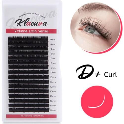 Klacuva 0.05/0.07/0.10 Individual Eyelash Extension D+ Natural Soft Volume Eyelash Extensions Premium Supplies Lash Extension 1