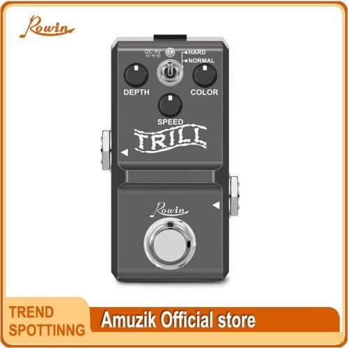Rowin LN-327 Guitar Tromol Pedal Analog Photocoupler Trill Effect Pedals for Electric Guitar Mini Size