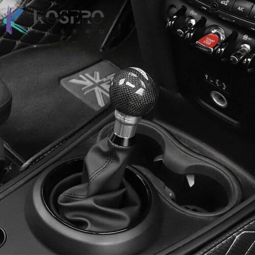 Car Gear lever handle modification Carbon fiber Personality Car Gear lever handle for BMW MINI F54 F55 F56 F60 R55 R56 R60 R61