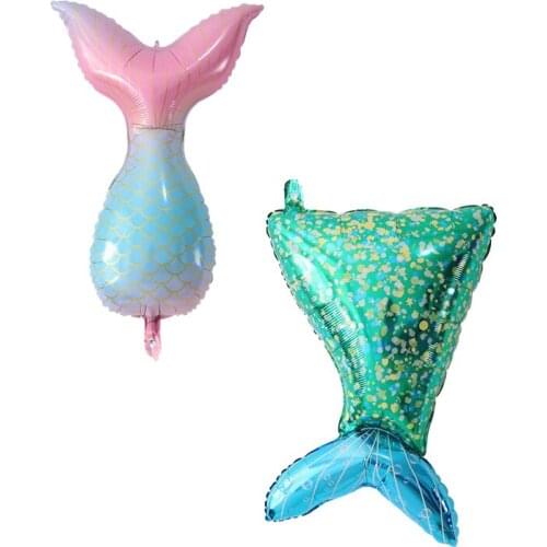 10 20 50pcs Mermaid tail Foil Balloon Happy Birthday Balloons for Little Princess Baby Girl Birthday Party Decor Kids Gift Toy