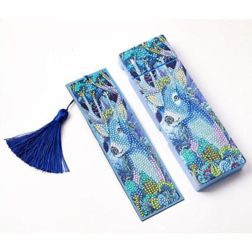 Special Shaped Diamond Painting 2 Grids Stationery Pencil Box Bookmark Kits Rhinestones DIY 5D Diamond Embroidery Storage Case