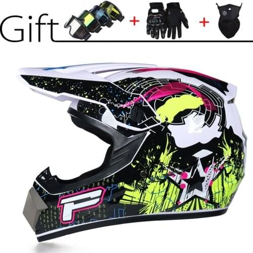 Personality Colorful Design Motocross Motorcycle Off-road Atv Racing Downhill Mountain Motorcycle Helmet DOT Casco Capacetes
