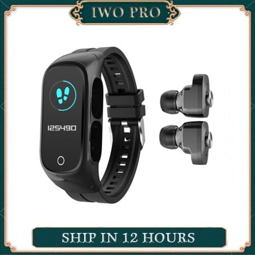 N8 Smart Watch 2 In1 Multifunctional Wireless TWS Bluetooth Earphone Bracelet Fitness Tracker Wristband Headset For Men Women