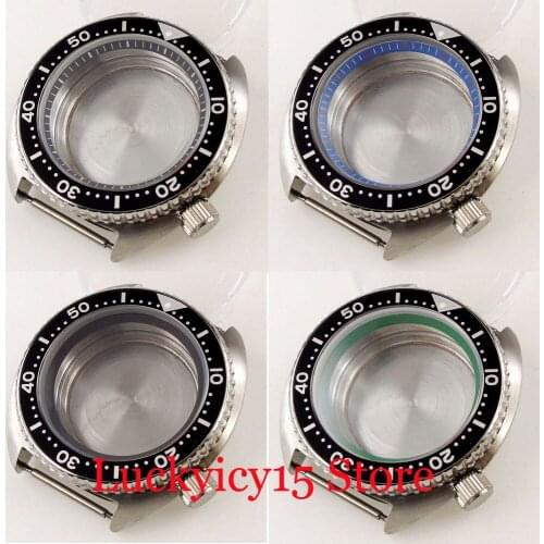 Steel Watch Case fit NH35A NH36A Sapphire Glass Chapter Ring Rotating Bezel Alloy Insert Chapter Ring Solid Back
