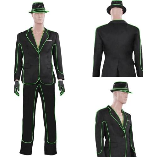 LED Suits Luminous Top Pant Hat Costume Illuminated Glowing Uniform Suit Cold Strip Dance Fashion Talent Show LED Light Clothing
