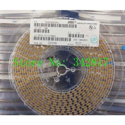 TAJD476K016RNJ CAP TANT 47UF 16V 10% 2917 Tantalum Capacitors D type 100pcs