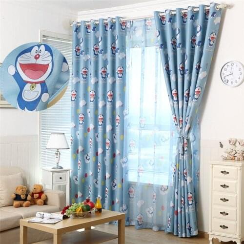 Cute Cat Printed Kids Blackout Curtains for Bedroom Jinya Home Decor Boys Girls Window Door Kitchen Curtain Panels with Grommet