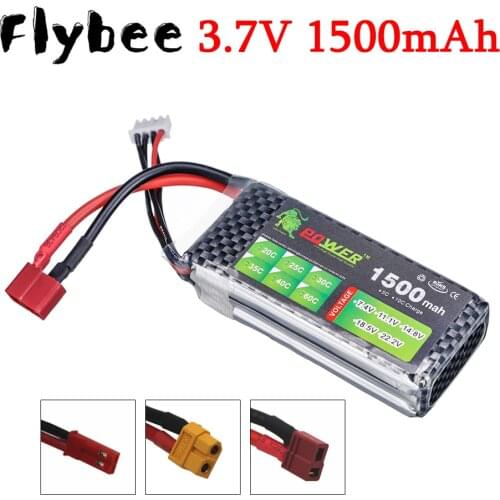 1/2pcs 11.1V 1500mah Lipo Battery for RC Cars Airplane Boats Quadcopter Spare Parts upgrade 11.1v Drones battery T/XT60/JST plug